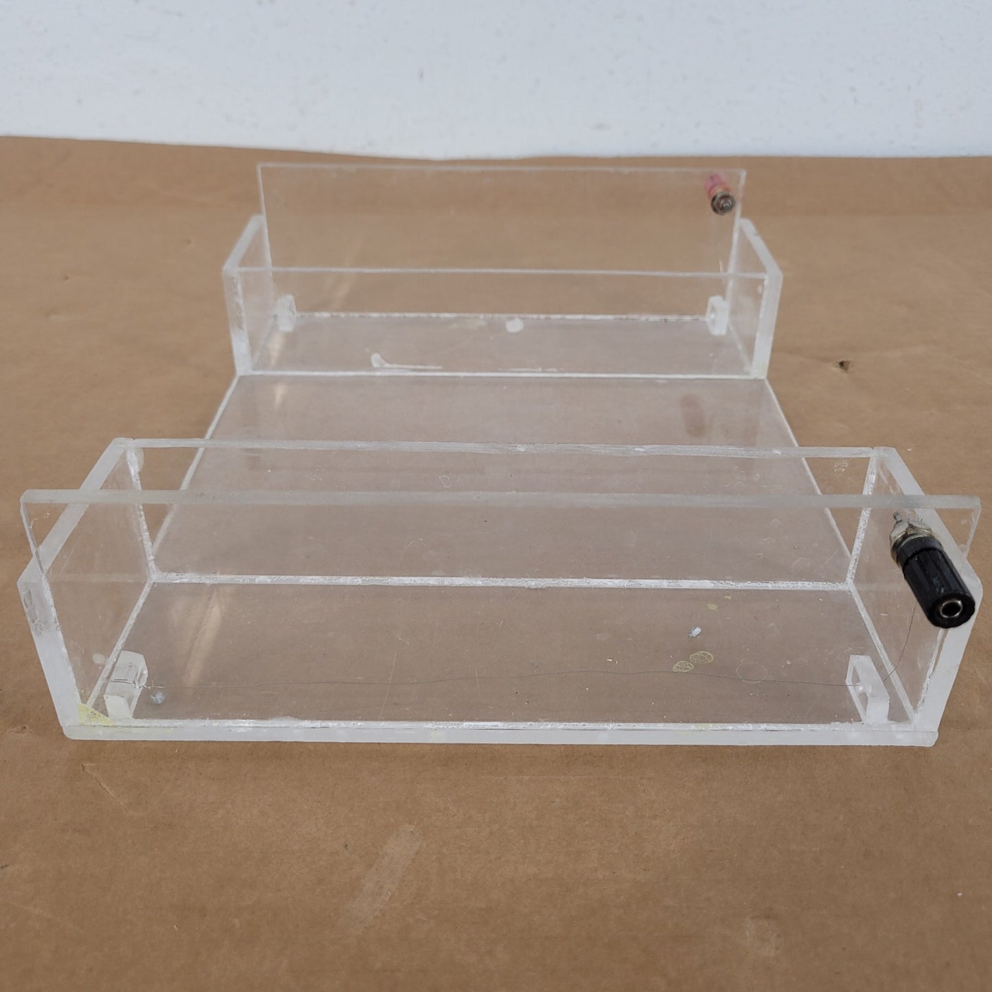 Custom Acrylic Horizontal Agarose Gel Electrophoresis Tank Banana Terminals