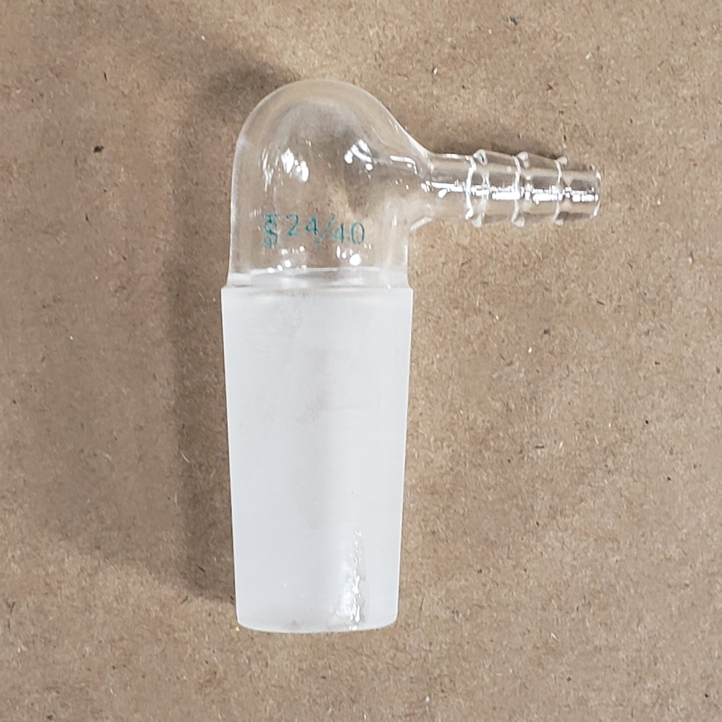Lot of 3 Chemglass CG-1014-01 Glass Inlet Adapter for 24/40 Inner Joint 90°