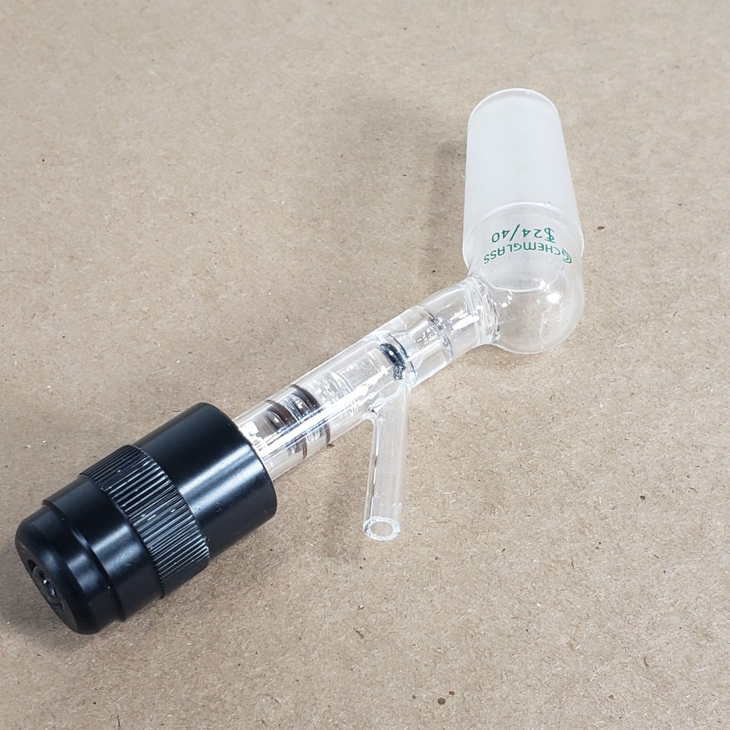 Chemglass AF-0501-02 Airfree Schlenk Adapter 24/40 Chem-Cap Valve