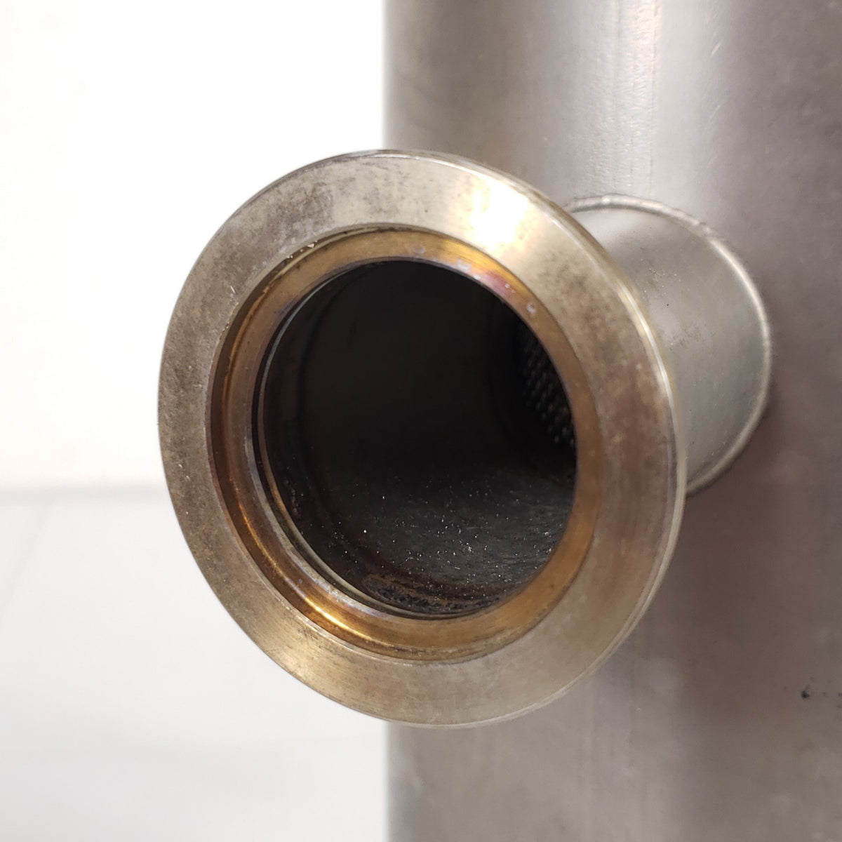Stainless Steel Vacuum Foreline Trap Filter Canister Dual KF40 NW40 Mesh Element