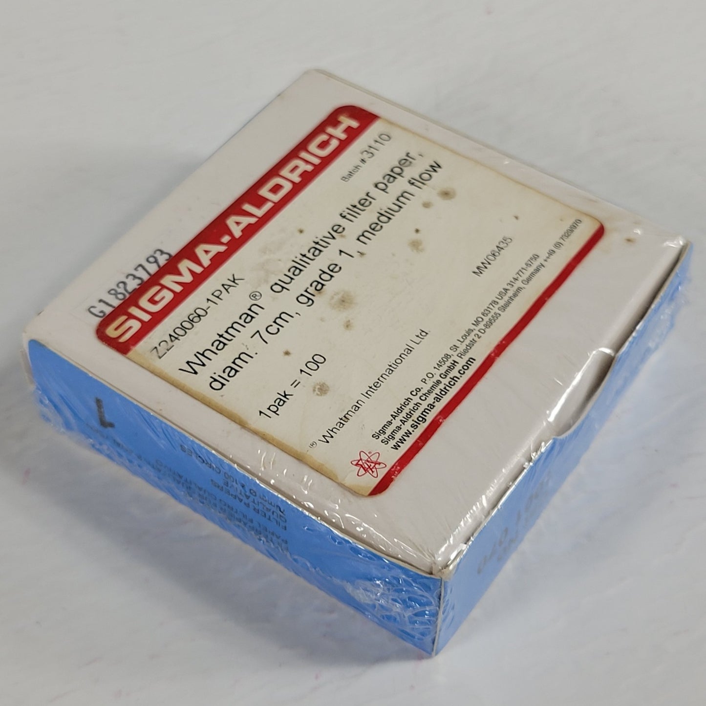 WHATMAN 1001-070 70mm Diameter Filter Papers, 100-Packs, 2 Sealed, One Partial