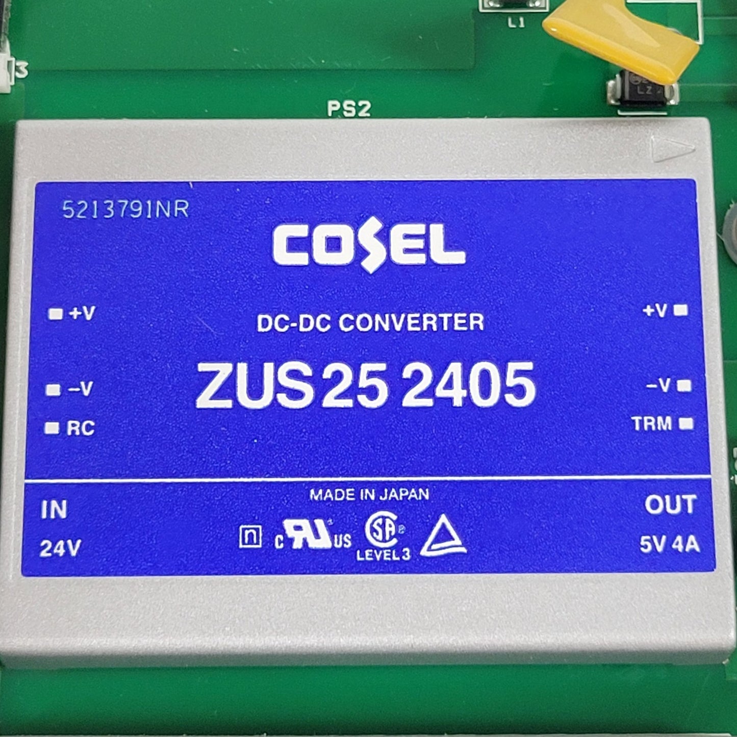 IDEXX ZUS252405, ZUW252415, Lasercyte DX Partial Board with Two DC-DC Converters