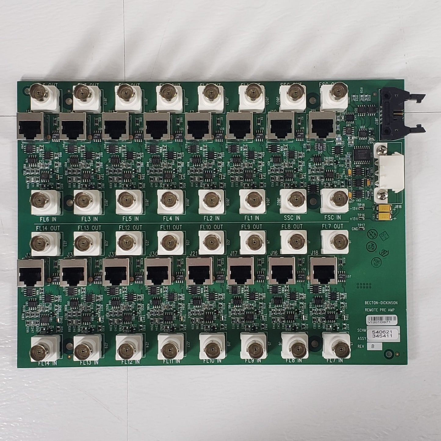 BD 540621 345411 Remote Preamp Board PCB LSR II LSRFortessa Flow Cytometer