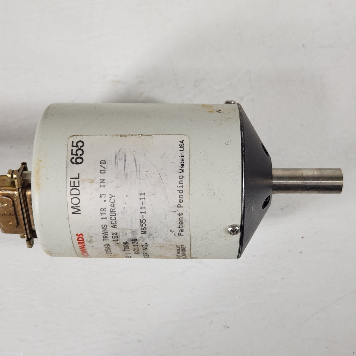 EDWARDS 655AB High-Precision Manometer Vaccum Pressure Transducer, 1 Torr Range