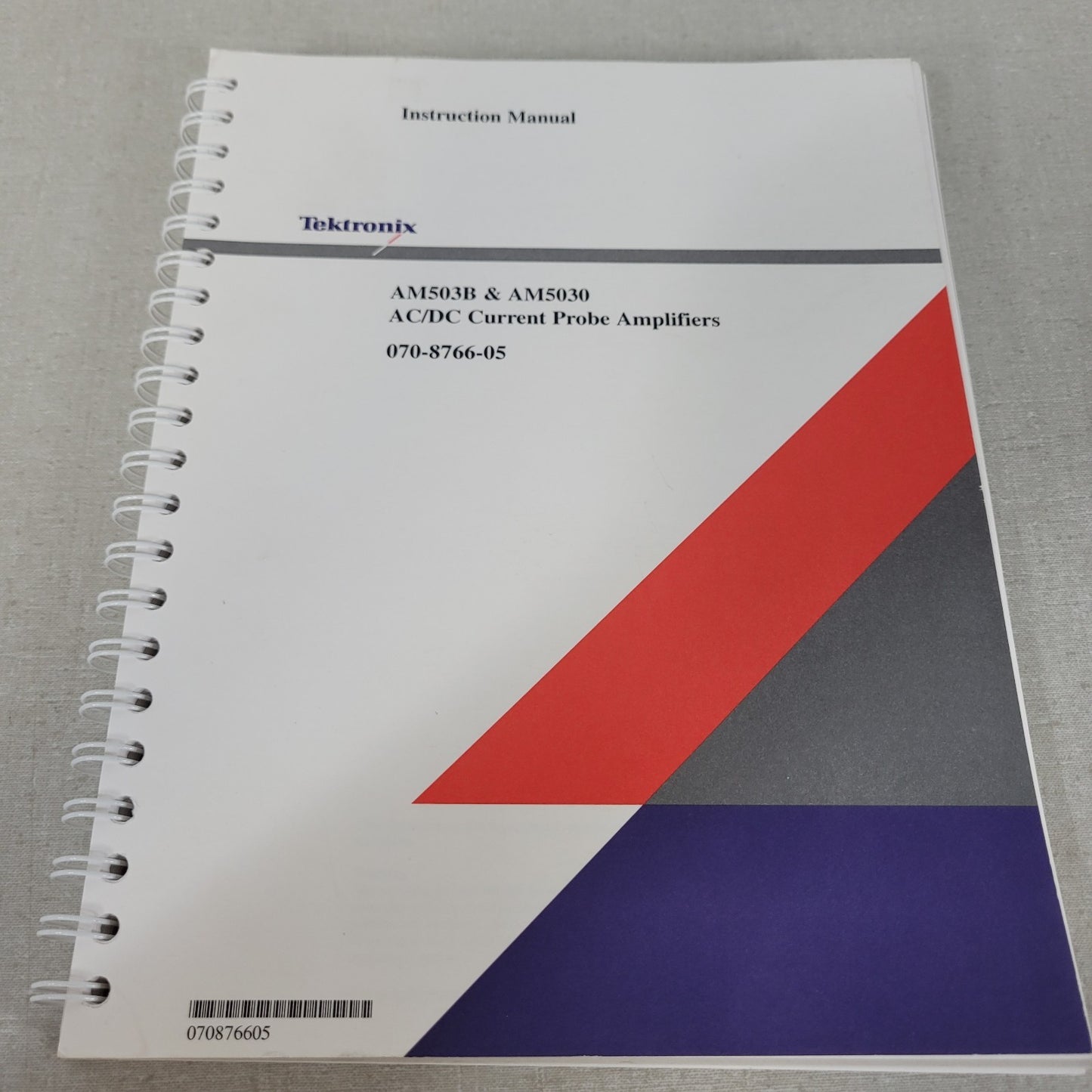 Tektronix 070-8766-05 AM503B AM5030 AC/DC Current Probe Amplifiers Manual OEM