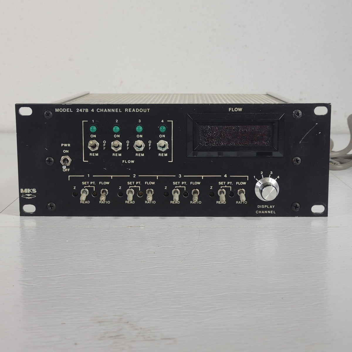 MKS Granville Phillips 247B 4-Channel Mass Flow Controller Power Supply Readout