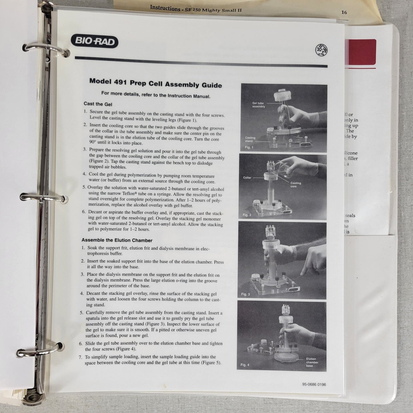 Bio-Rad Mini-PROTEAN 2-D Tube Cell Instruction Manual 1652960 1652961 1652965