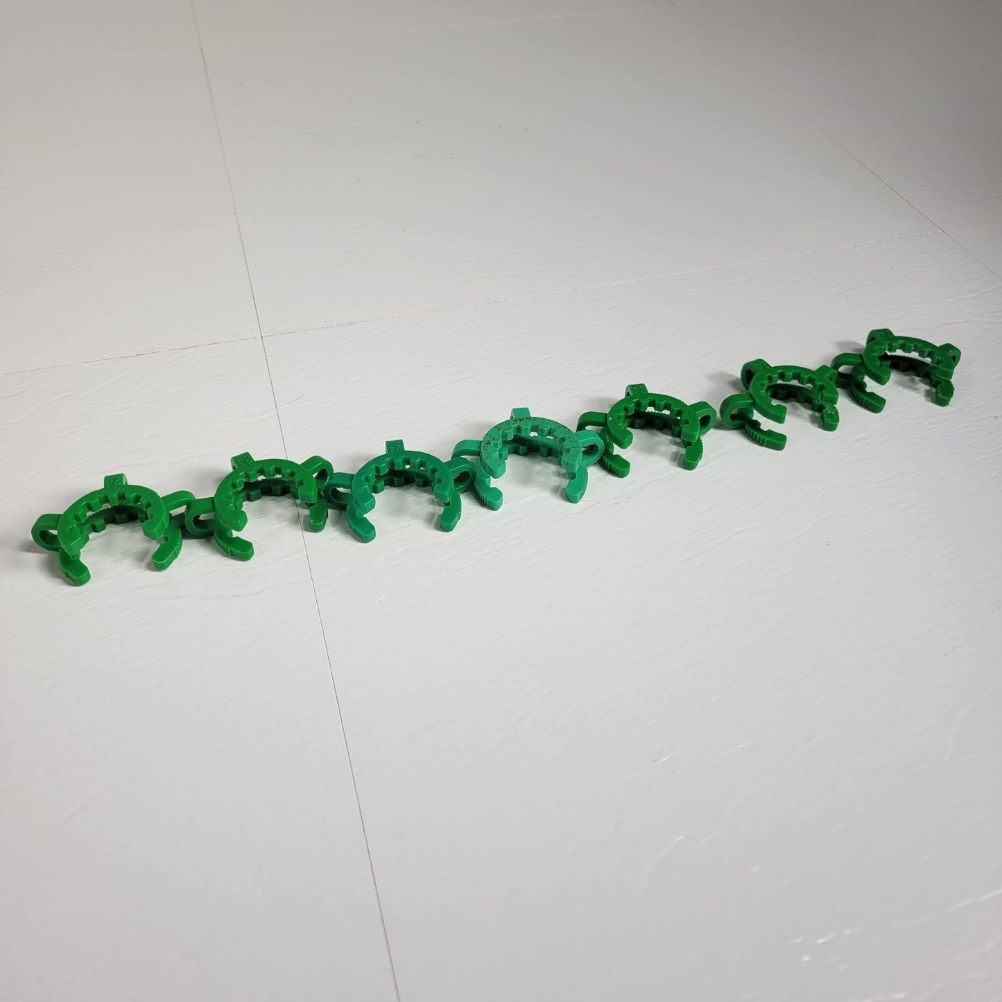 Pack of 7 SCHOTT Duran KECK KC24 Green Plastic Joint Clips 24/40 24/29