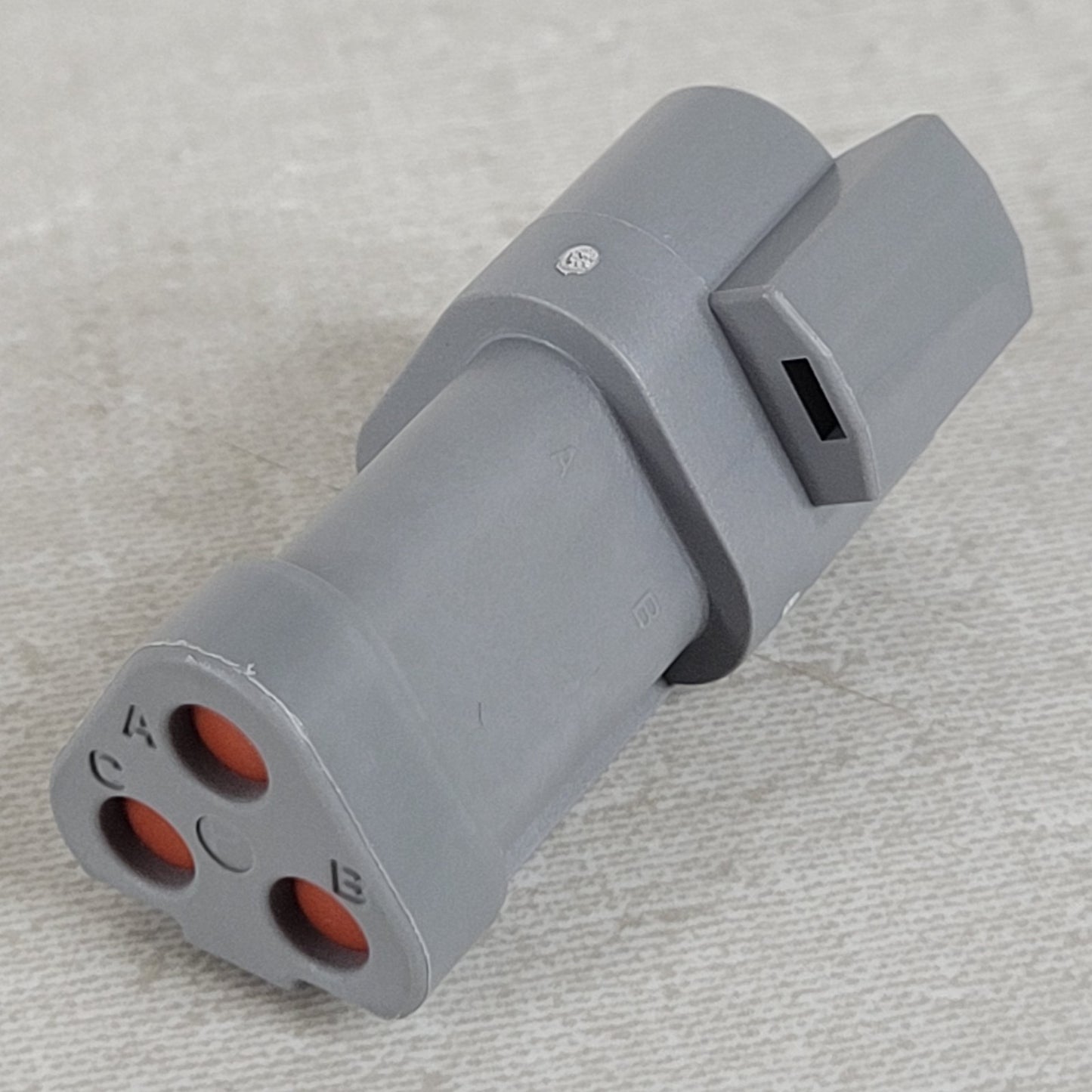 2x Amphenol Sine AT04-3P-RJ120 AT Series 3-Way Pin J1939 Receptacle 120 Ohm Gray