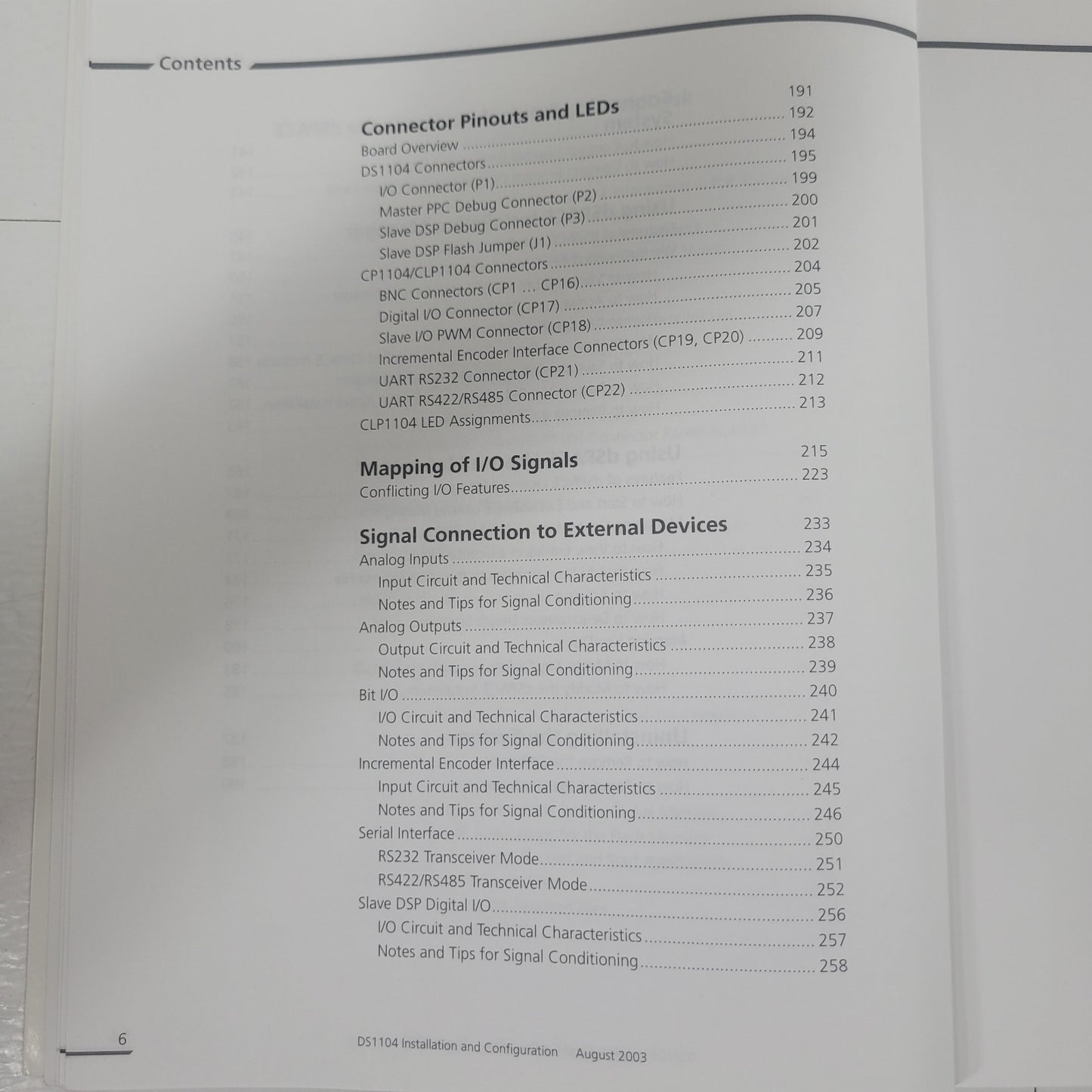 dSPACE DS1104 R&D Controller Board Installation Configuration Release 4.0 Manual