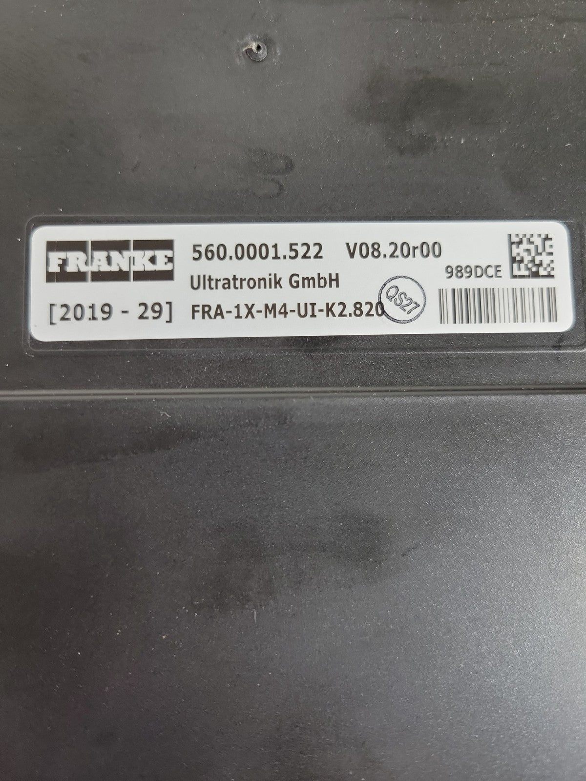 Franke 560.0001.522 A800 10.4" Operator Control Panel Password Locked