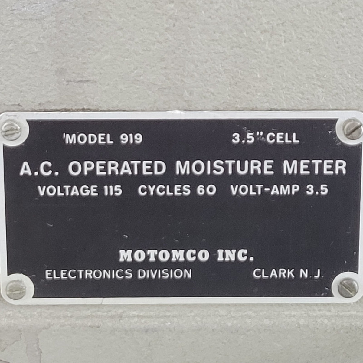 Motom co 919 Grain Moisture Meter 3.5" Cell Analyzer Tester Tested Working