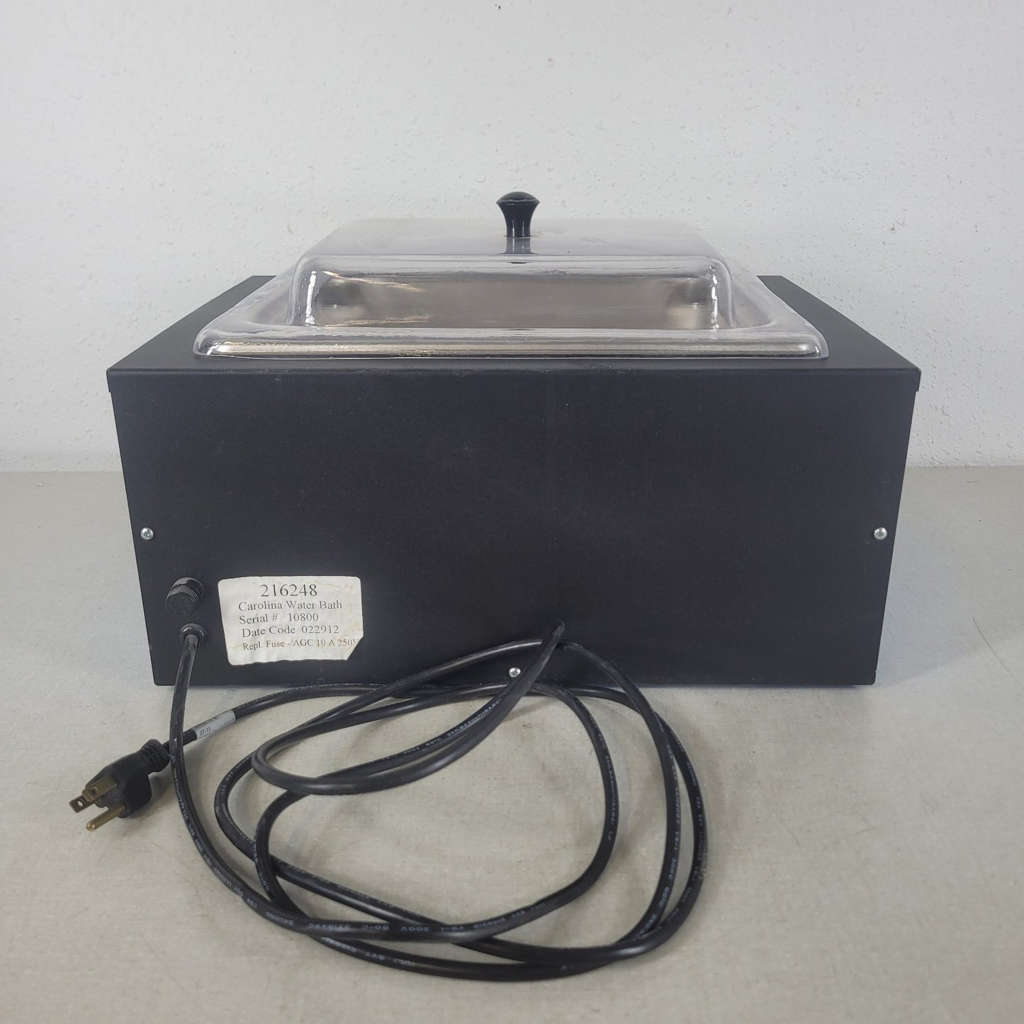 TESTED Carolina 216248 9L Lab Water Bath Variable Temperature Control 110V