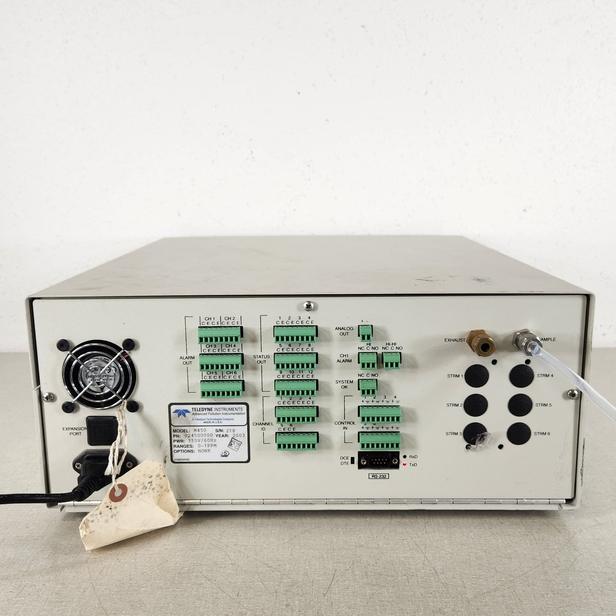 TESTED WORKS- Teledyne API 450 UV Photometric Ozone Analyzer Monitor O3