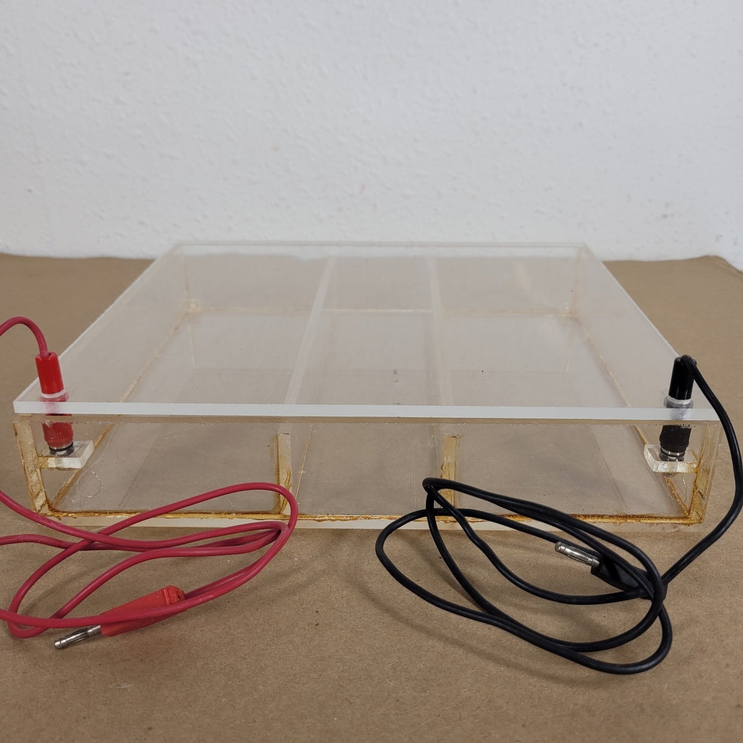 Large Acrylic Horizontal Gel Electrophoresis Chamber UVT Tray Power Leads Ellard