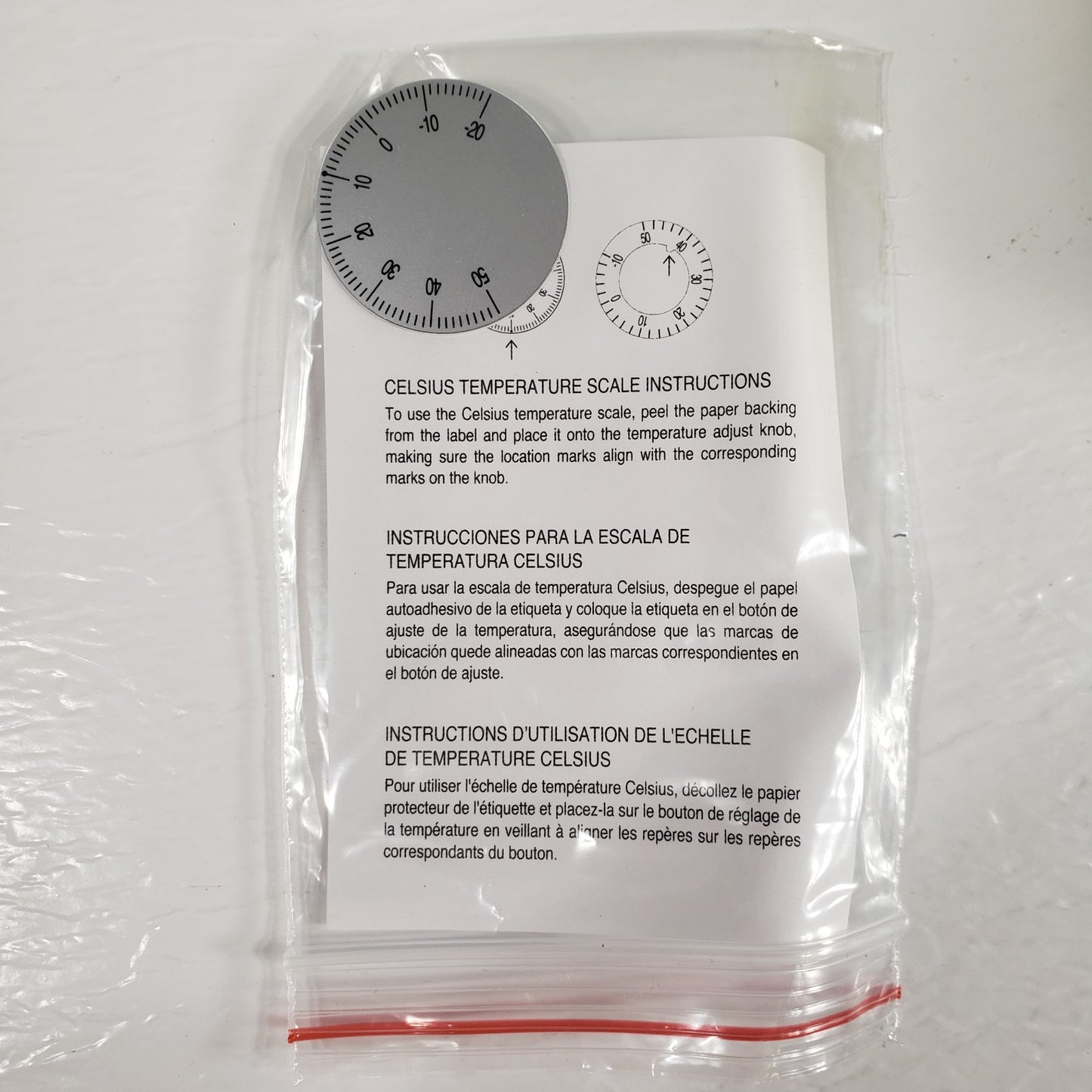 DAYTON 2NNR6 Dial Thermostat with Original User Manual and Celsius Sticker