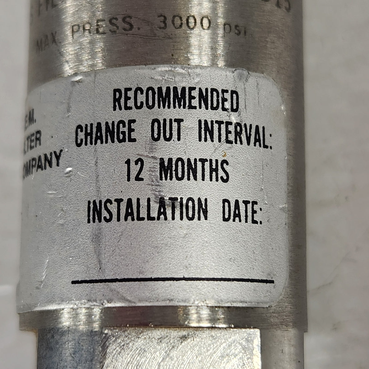 T.E.M. TEM-915 High Purity Inline Gas Filter 0.003 Micron 3000 PSI