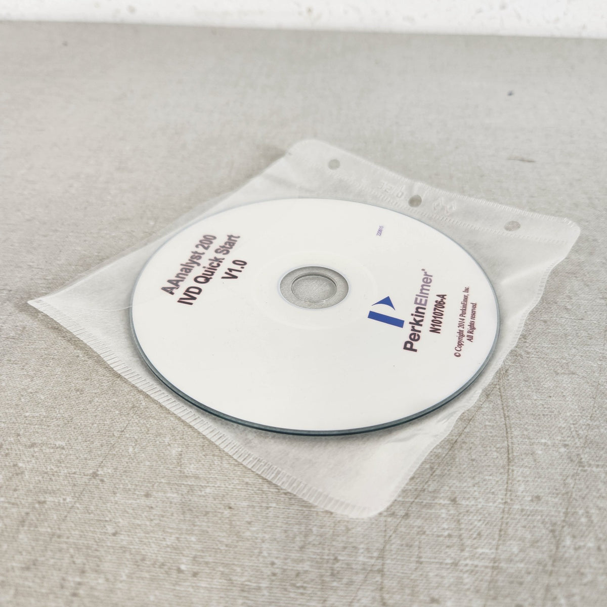 PerkinElmer N1010706-A AAnalyst 200 IVD Quick Start Guide v1.0 Software CD