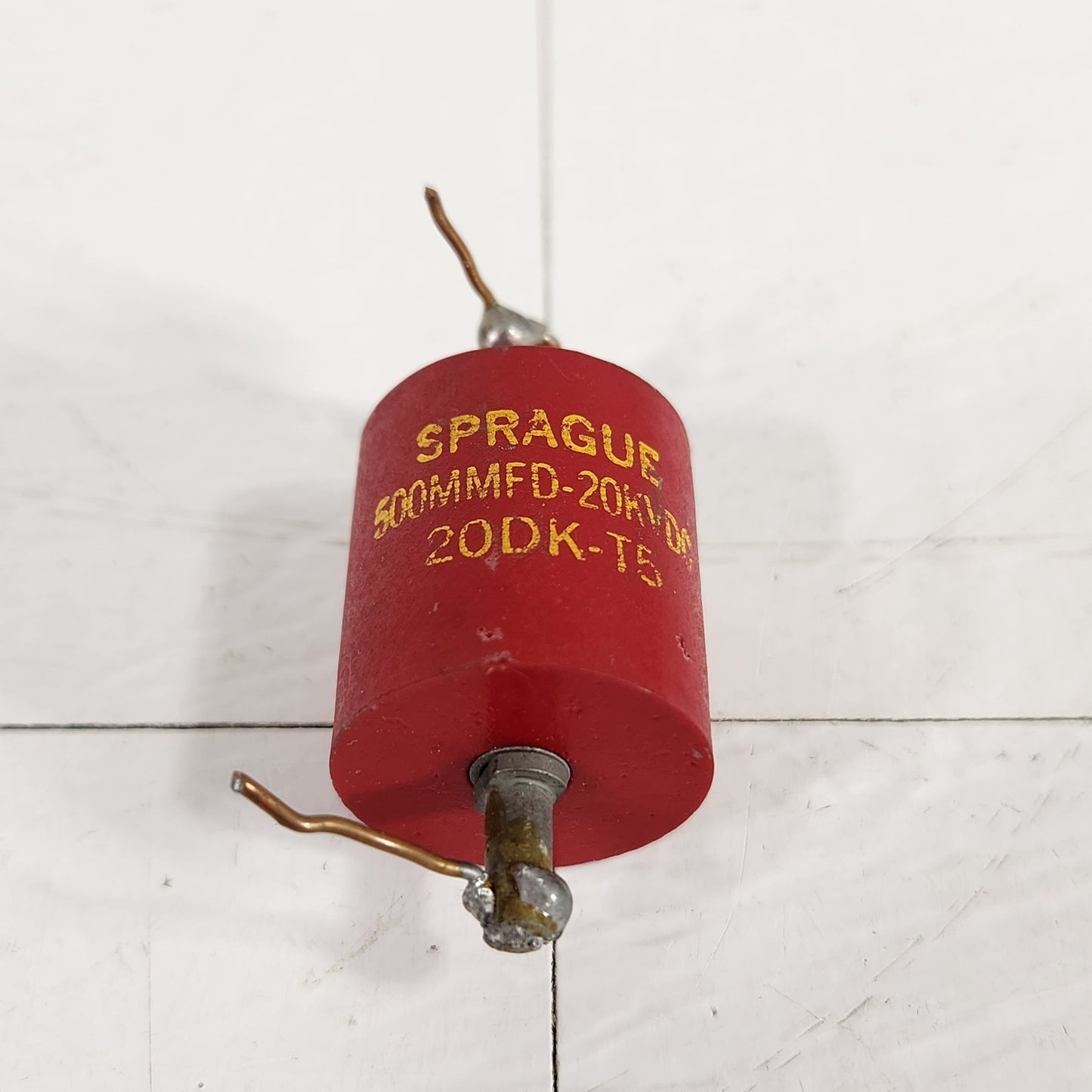 Sprague 20DK-T5 500pF 20kV High Voltage Ceramic Doorknob Capacitor