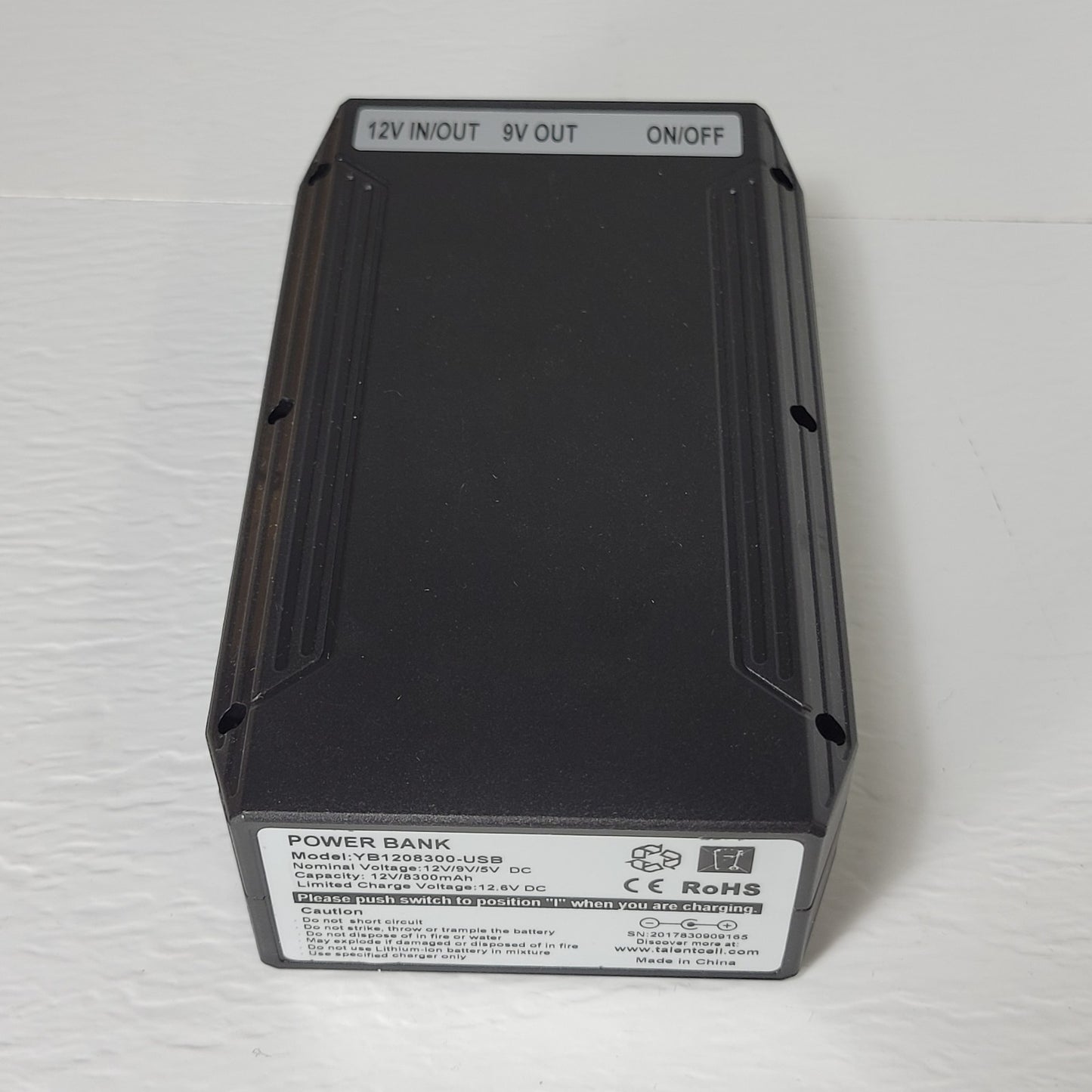 Talentcell YB1208300-USB Portable rechargeable Power Bank 8300mAh 12V 1.5A