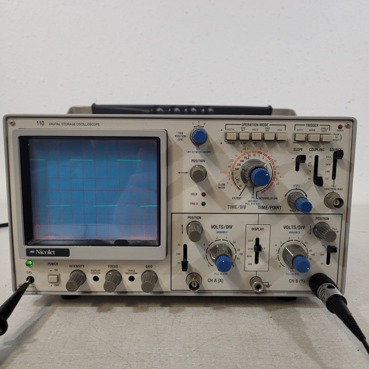 TESTED Nicolet 110 2-Channel Digital Storage Oscilloscope DSO Vintage