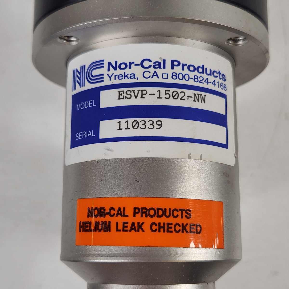 Nor-Cal ESVP-1502-NW KF40 NW40 1.5" Pneumatic Vacuum Isolation Angle Valve