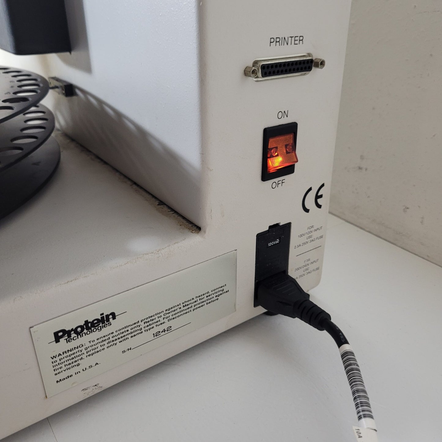 TESTED Protein Technologies PS3 Peptide Synthesizer 3 RVs Bottle Carousel