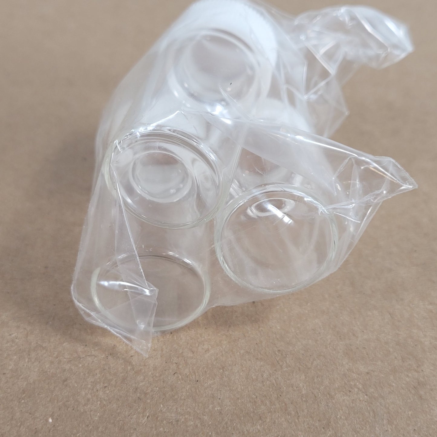 3 Units Shimadzu 228-21280-91 15 mL Glass Vials With Caps & PTFE Silicone Septa