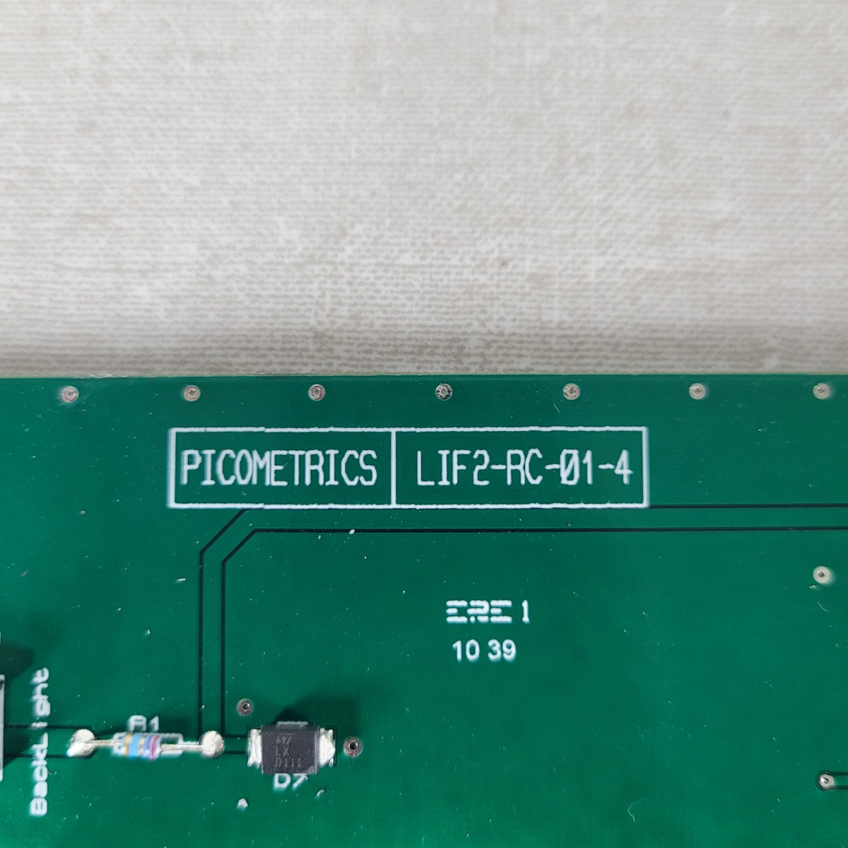 Picometrics LIF2-RC-01-4 LIF Detector LCD Interface Motherboard PCB
