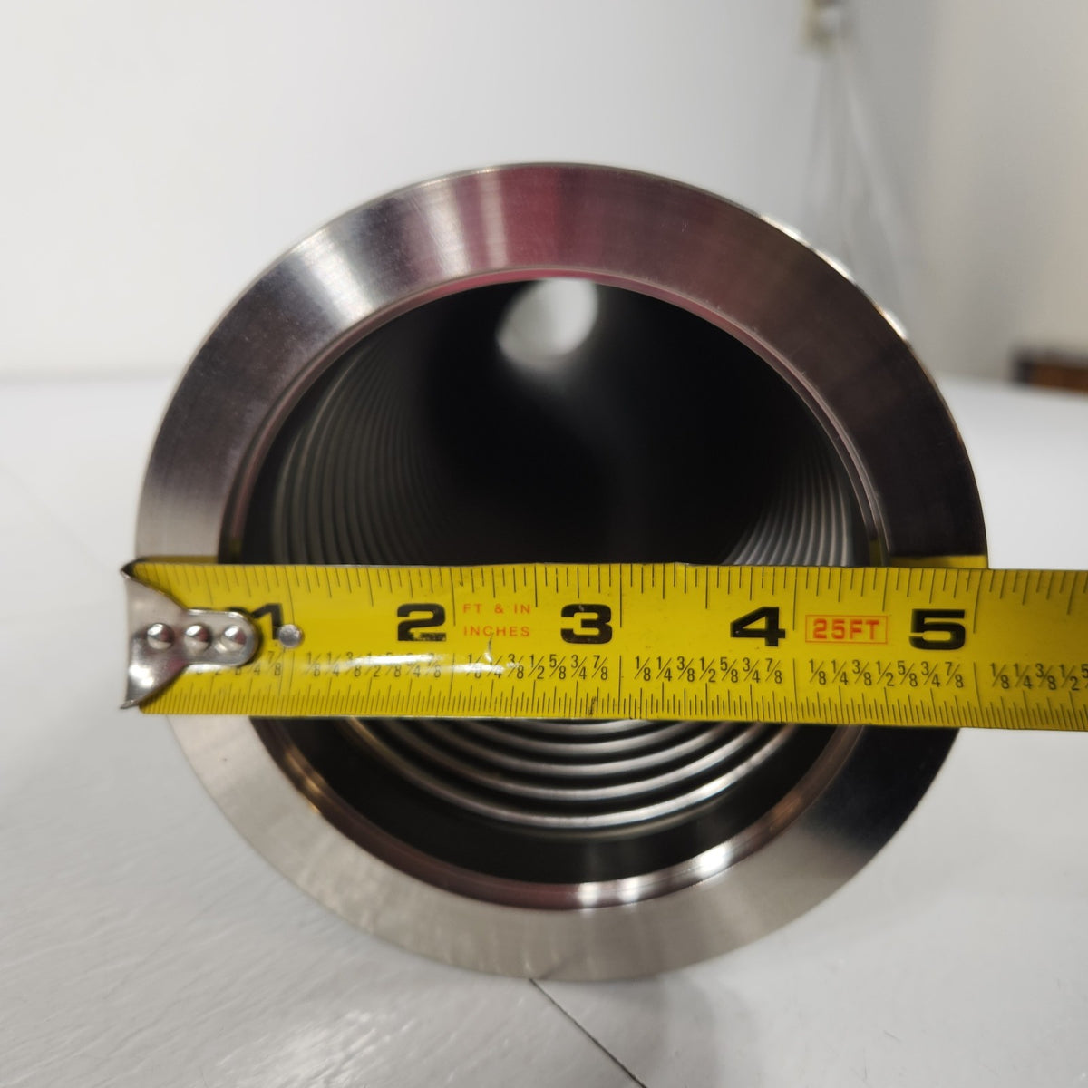 38.5" Long ISO-K100 DN100 K 4" Flexible Metal Vacuum Bellows Hose ISO Flanges