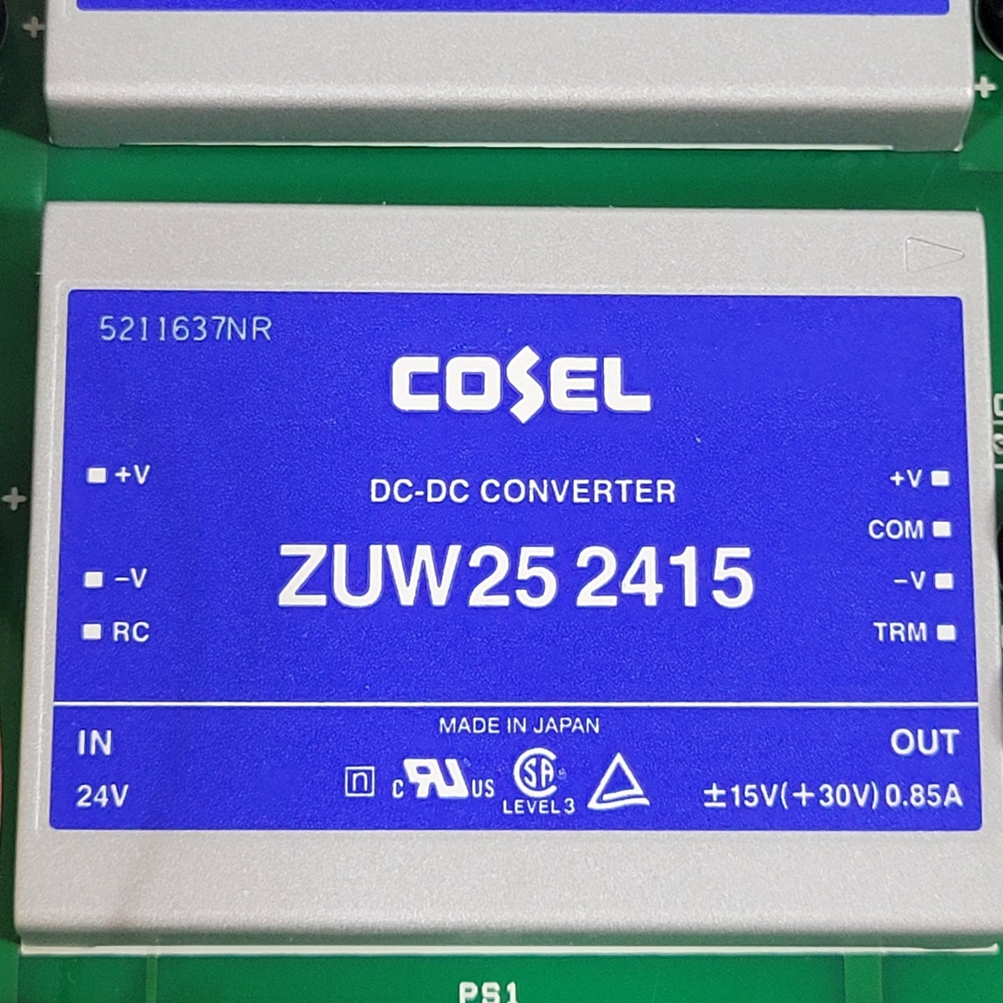 IDEXX ZUS252405, ZUW252415, Lasercyte DX Partial Board with Two DC-DC Converters
