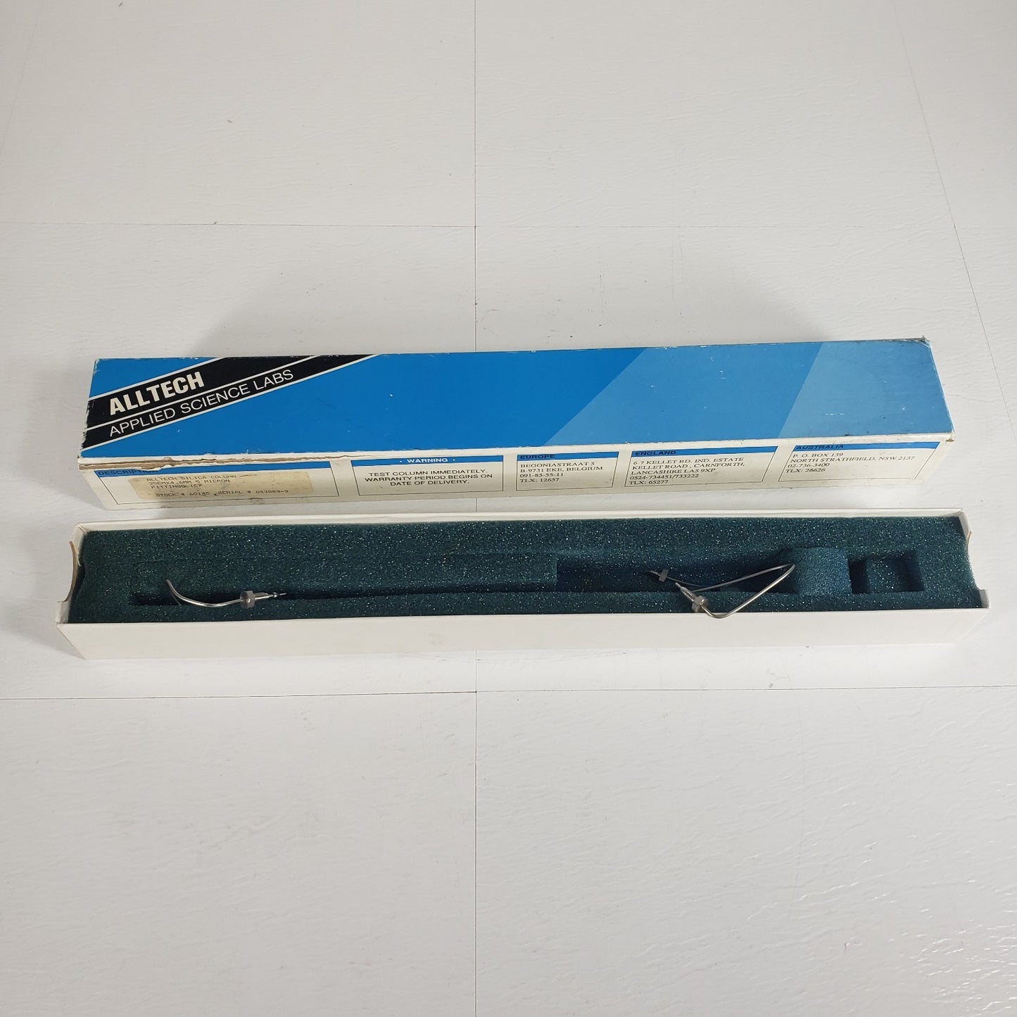 Alltech 60145 Econosil Silica HPLC Column 5µm 250 x 4.6mm Waters Fittings