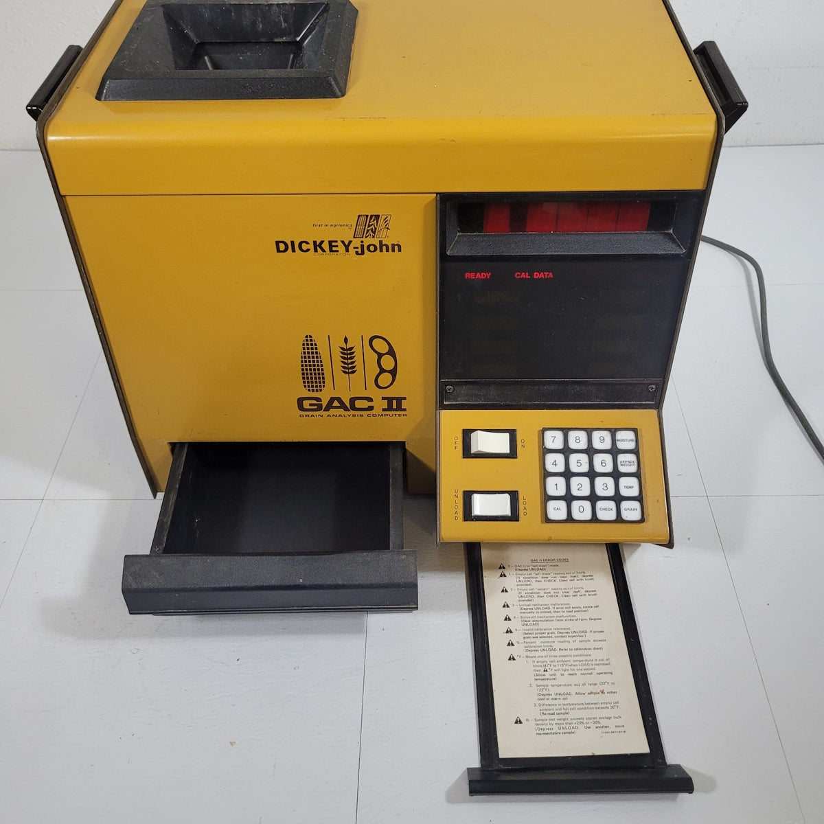TESTED Dickey-john GAC II Grain Analysis Computer Moisture Tester Working