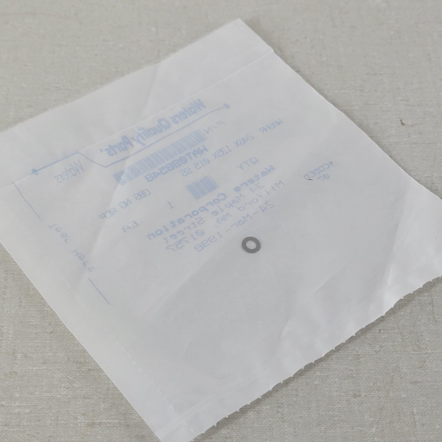 Waters WAT098548 Stainless Flat Washer for 510 600 HPLC Pump Inlet Manifold