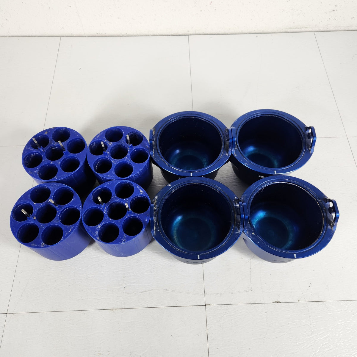 Lot 4 Eppendorf 5820741007 S-4-104 750mL Buckets + 5825733002 Adapters