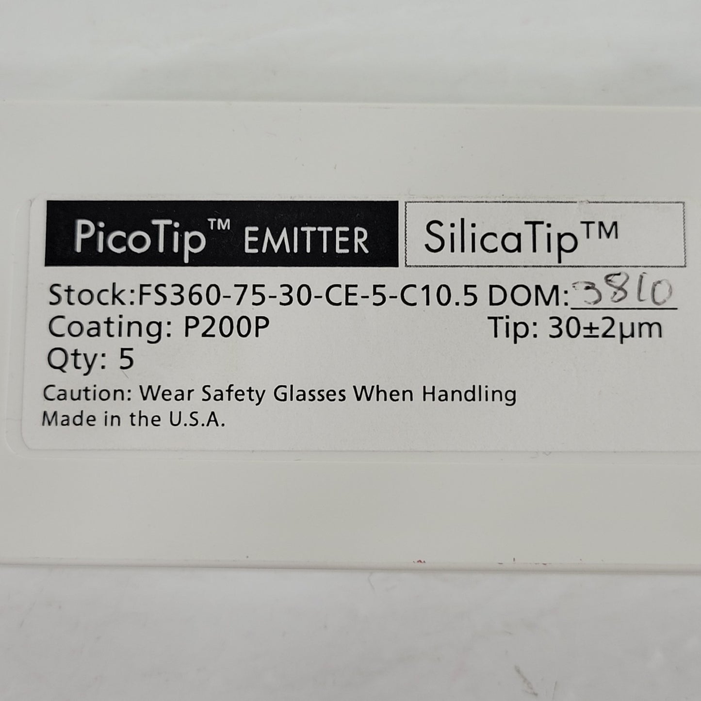 NEW OBJECTIVE FS360-75-30-CE-5-C10.5 PicoTip P200P NanoESI Emitters 5-Pack
