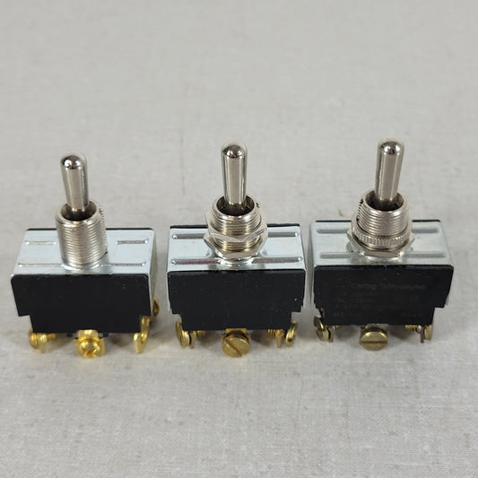 3 Units: Carling Technologies 1834R Toggle Switches 15A 125V 10A 250V 3/4HP