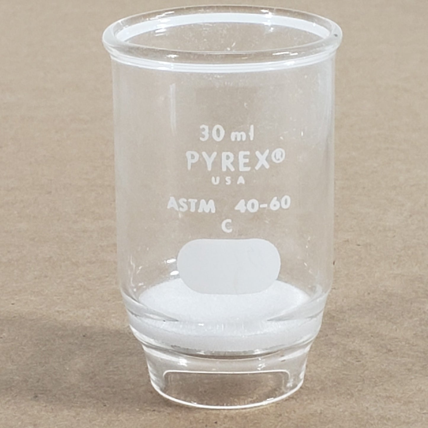 Lot of 3 Corning Pyrex 32940-30C/M 30mm Coarse/Medium Fritted Gooch Crucibles