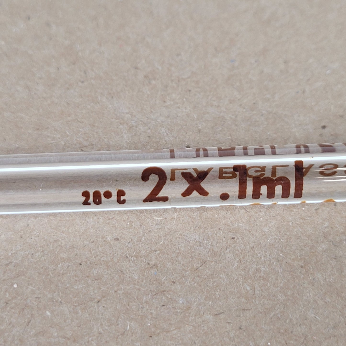 Lot 4 LabGlass/PYREX 1mL 2mL 5mL Glass TD Measuring Pipets Serological Mohr