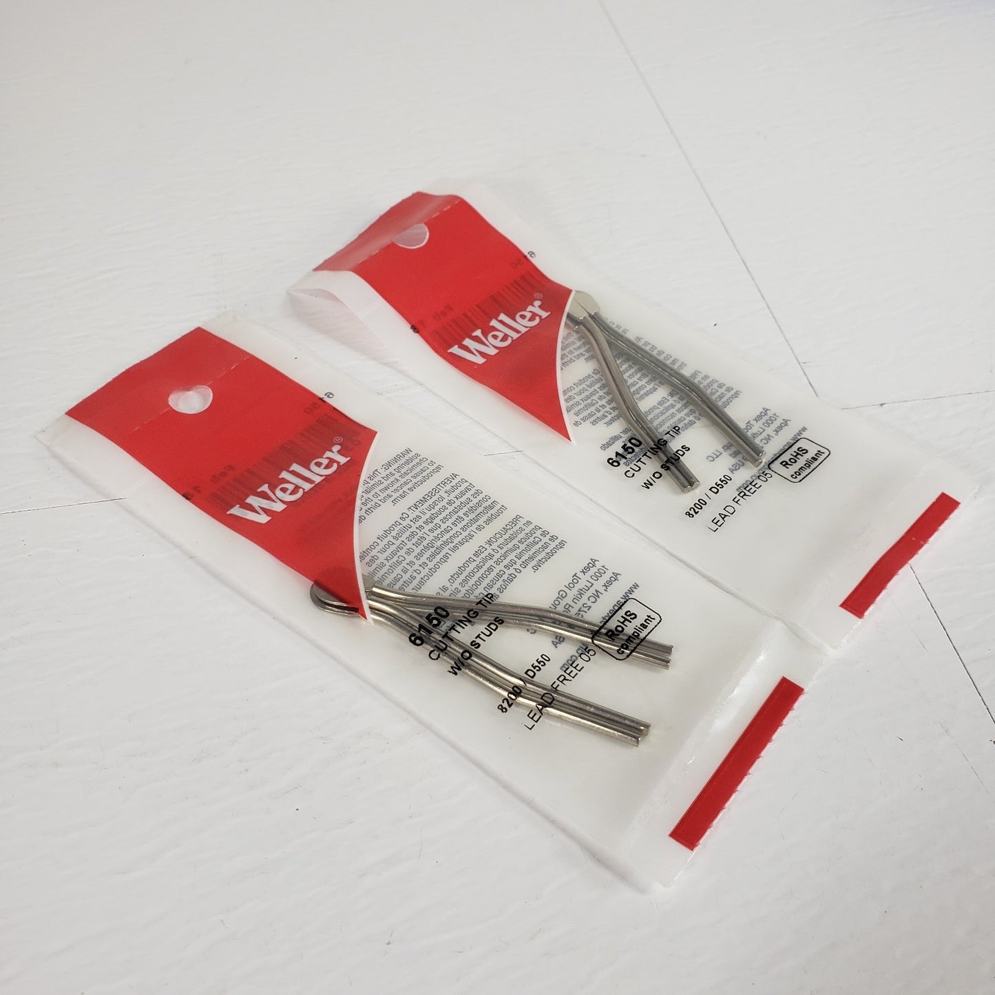 Weller 6150 Cutting Soldering Gun Tips Lot of 2 Packs 4 Tips 8200 D550 D650
