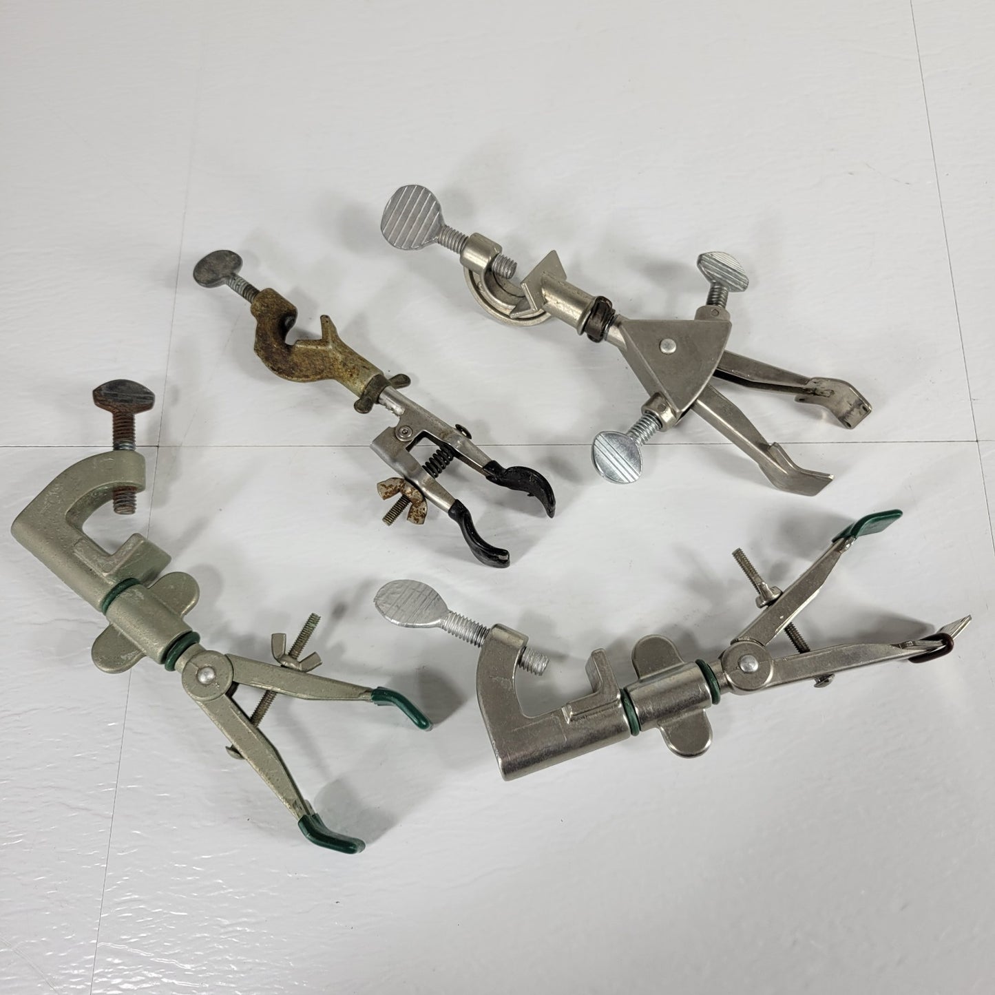 VINTAGE UNBRANDED Three Castaloy 2-Prong Swivel Extension Clamps