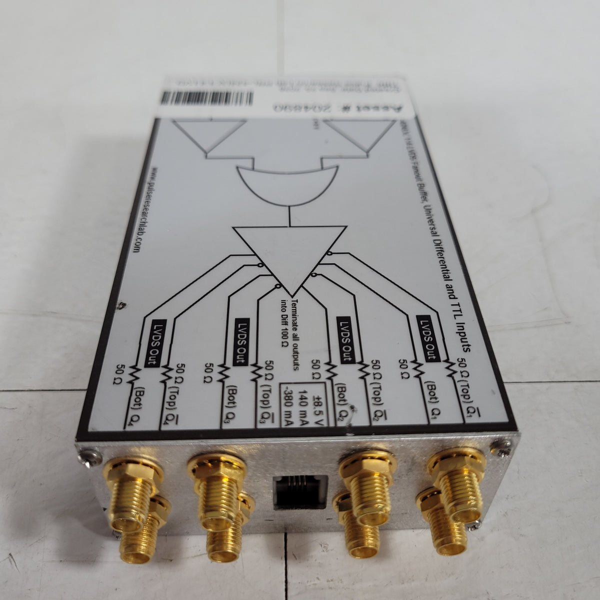 Pulse Research Lab PRL-424LV 1:4 LVDS Fanout Buffer Line Driver 1.25GHz TTL