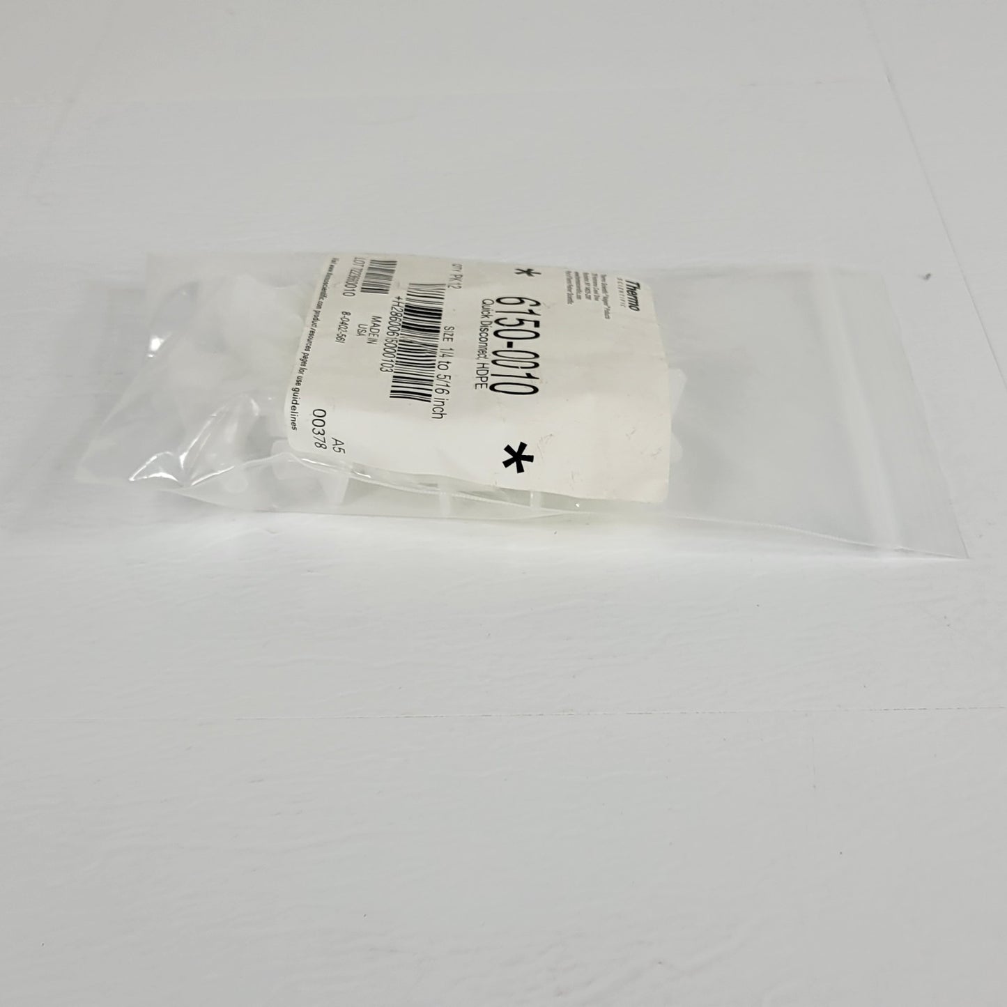 Thermo Scientific 6150-0010 Quick Connect HDPE 1/4" To 5/16" Pack Of 12