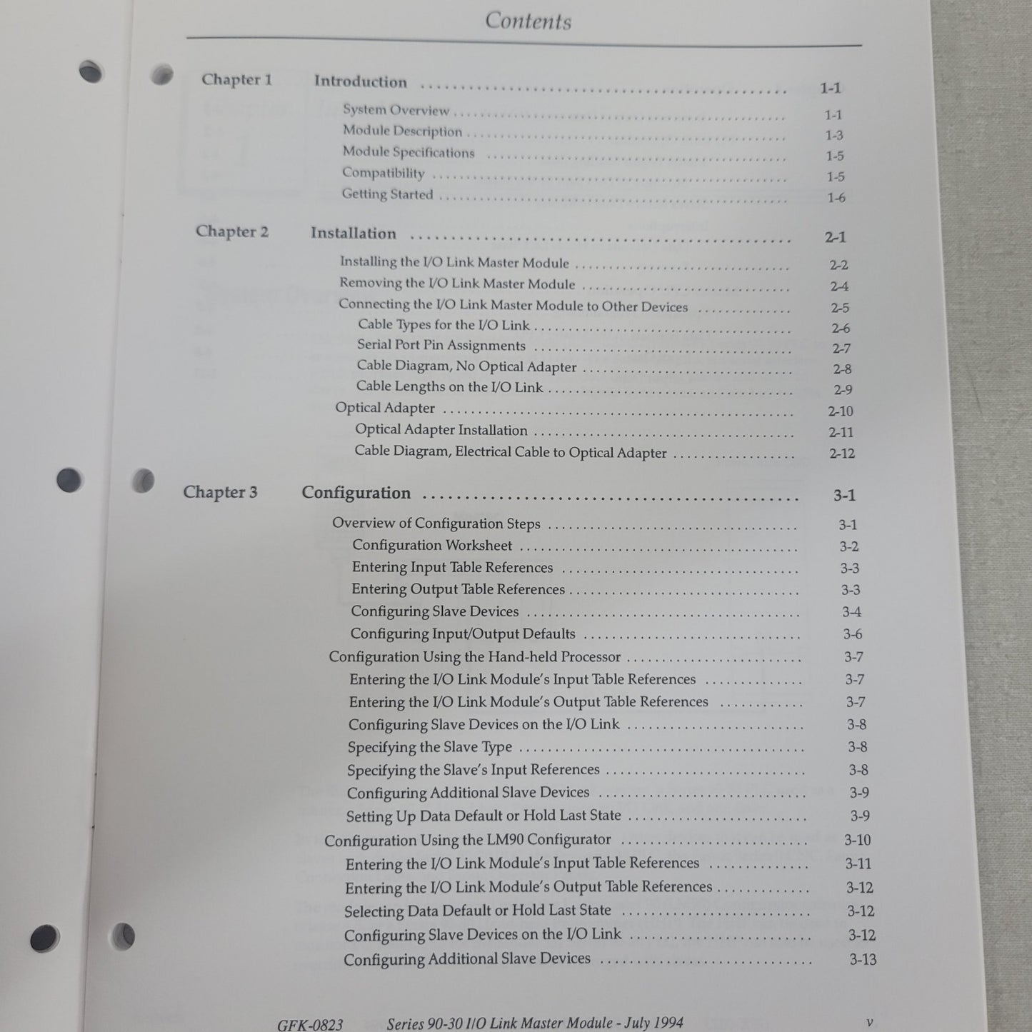 GE Fanuc GFK-0823A Series 90-30 I/O Link Master Module PLC User Manual