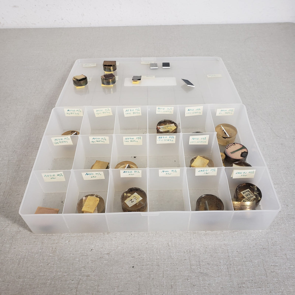 LOT OF 20 Assorted SEM Sample Stubs Pucks Specimen Mounts Electron Microscope