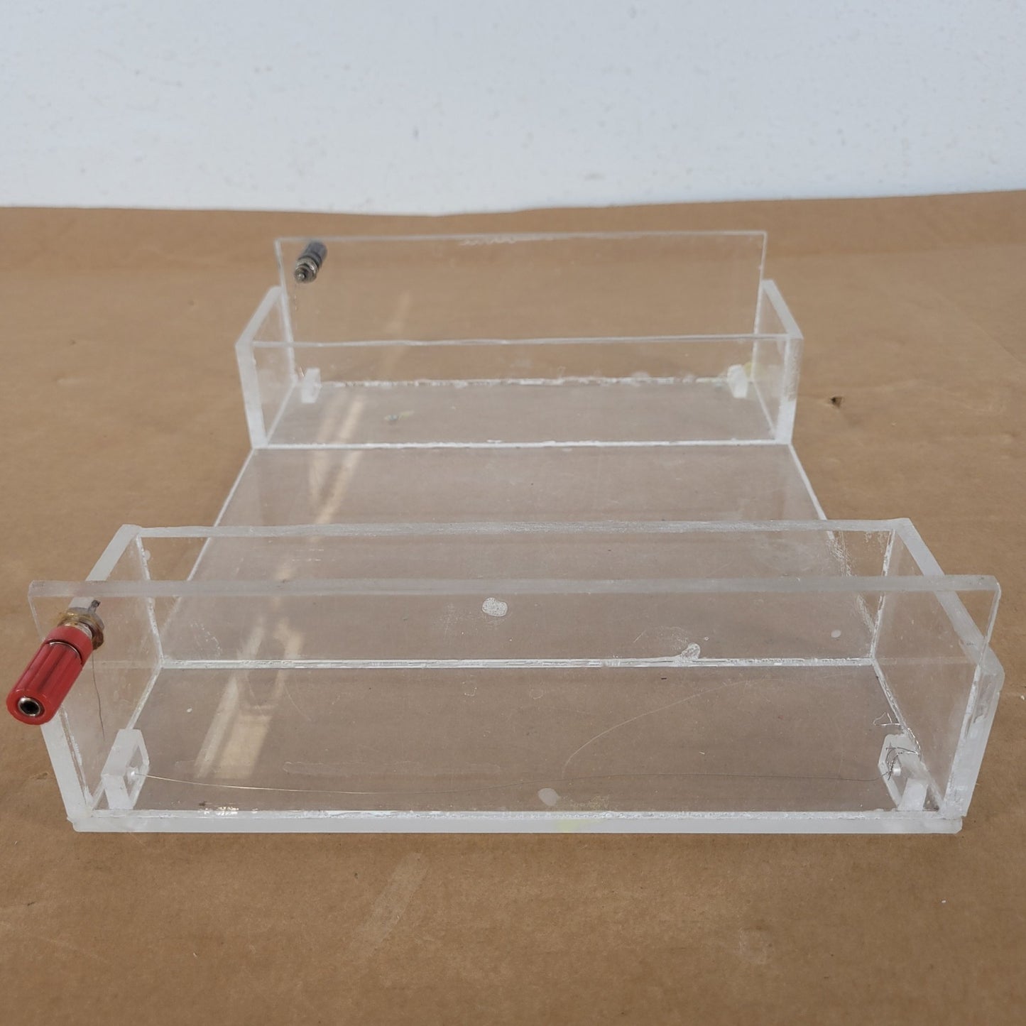 Custom Acrylic Horizontal Agarose Gel Electrophoresis Tank Banana Terminals