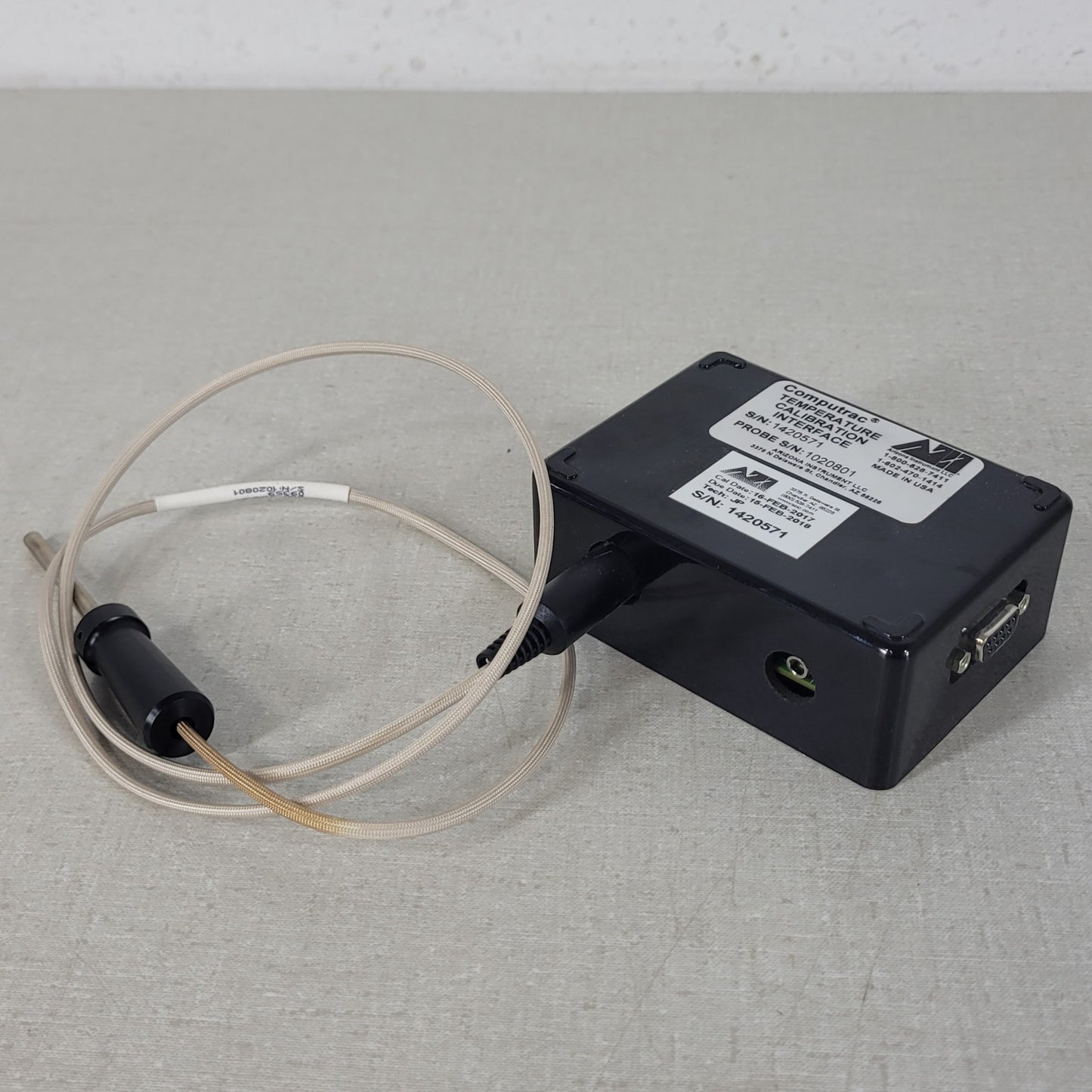 Arizona Instrument Computrac Temperature Calibration Interface Probe Assembly