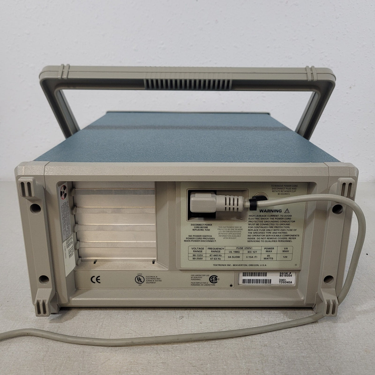 READ DESC Tektronix TDS340A 100MHz 500MS/s 2CH Digital Storage Oscilloscope