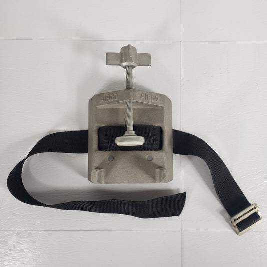 AIRCO Industrial Single Tank Rack Gas Cylinder Clamp Holder, Bench Mount Bracket