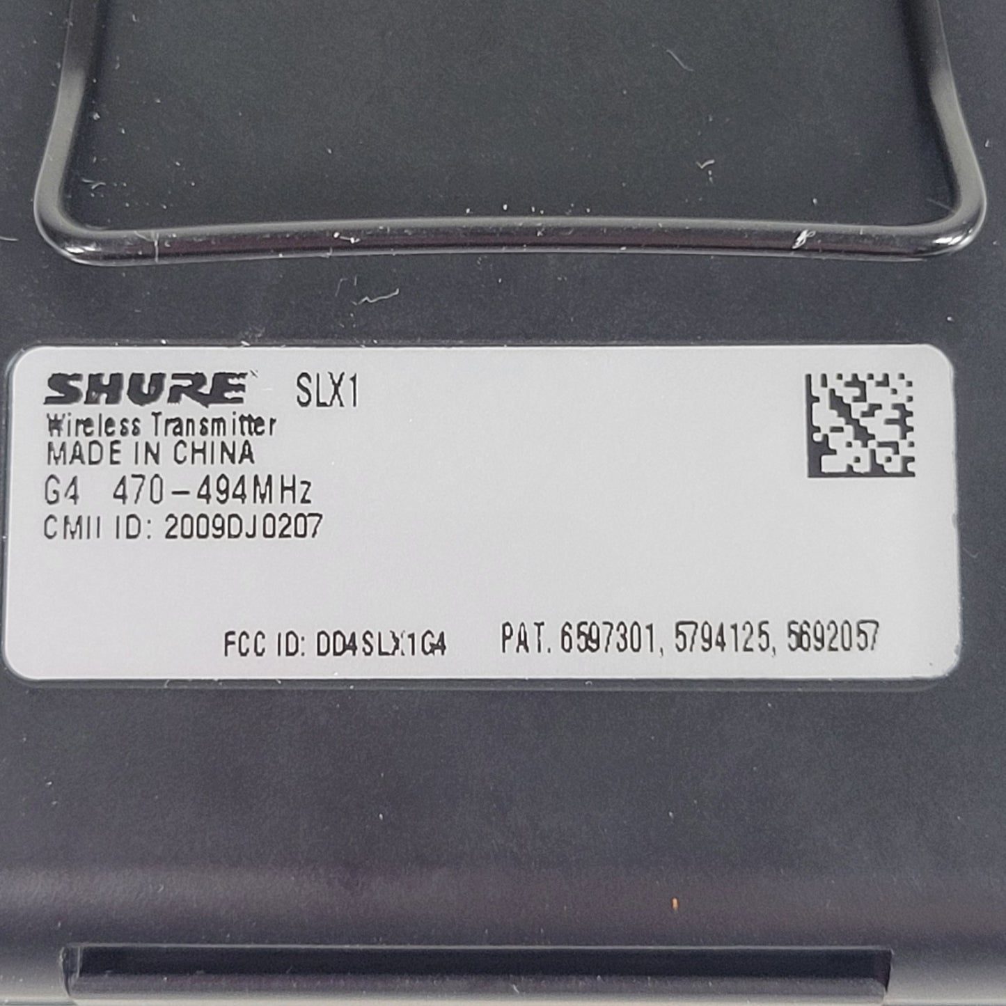 SHURE SLX1 G4 470-494MHz Wireless Bodypack Microphone Transmitter